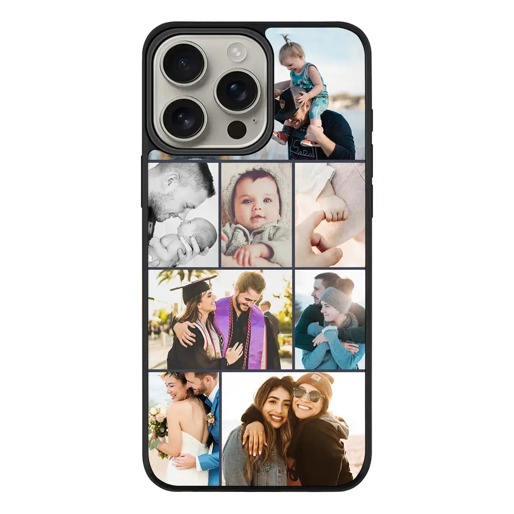 Apple iPhone 16 Pro Max / Rugged MagSafe Personalised Photo Collage Grid Phone Case - Stylizedd.com