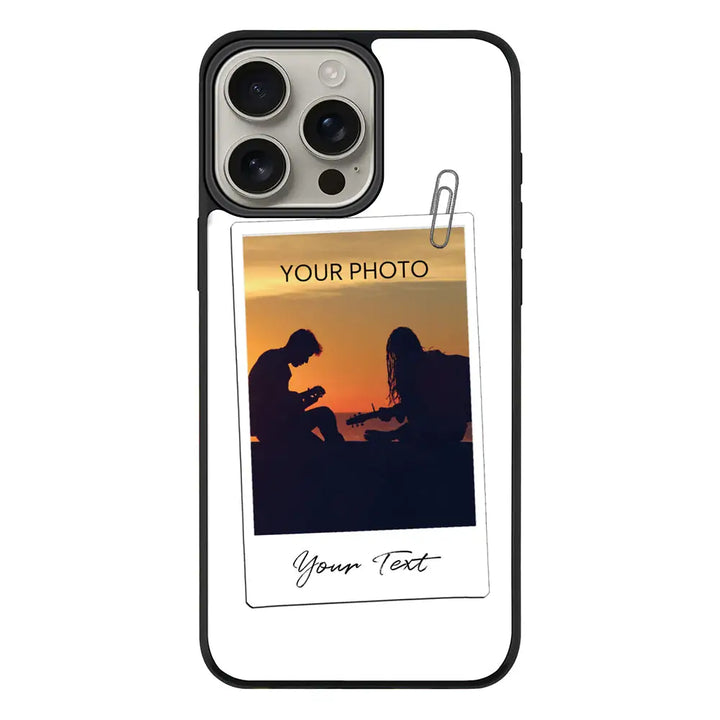 Apple iPhone 16 Pro Max / Rugged Black Polaroid Photo Phone Case - Stylizedd.com