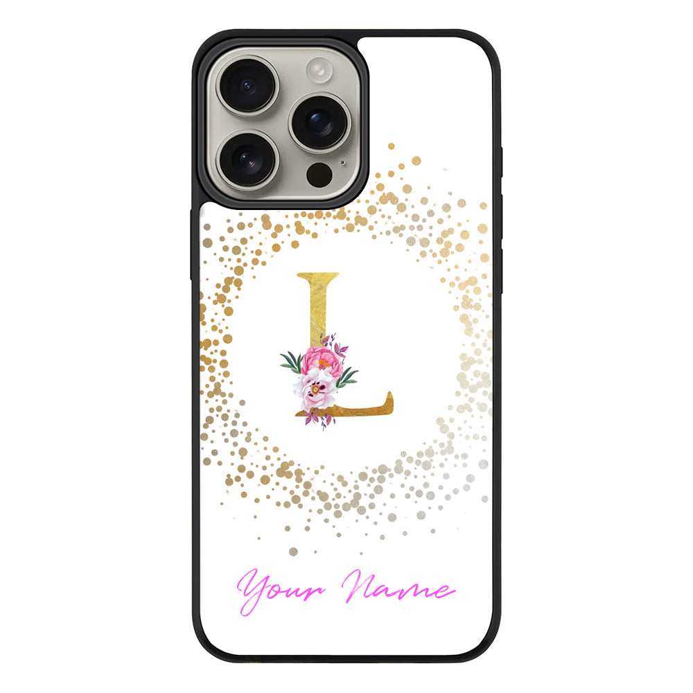 Apple iPhone 16 Pro Max / Rugged MagSafe Floral Initial Phone Case - Stylizedd.com
