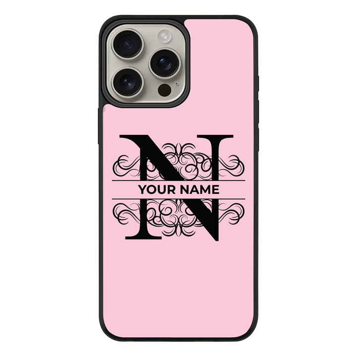 Apple iPhone 16 Pro Max / Rugged MagSafe Split Floral Initial Phone Case - Stylizedd.com