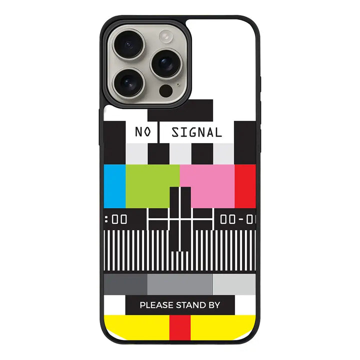 Apple iPhone 16 Pro Max / Rugged MagSafe Personalized Text Retro No Signal TV Channel, Phone Case - Stylizedd.com
