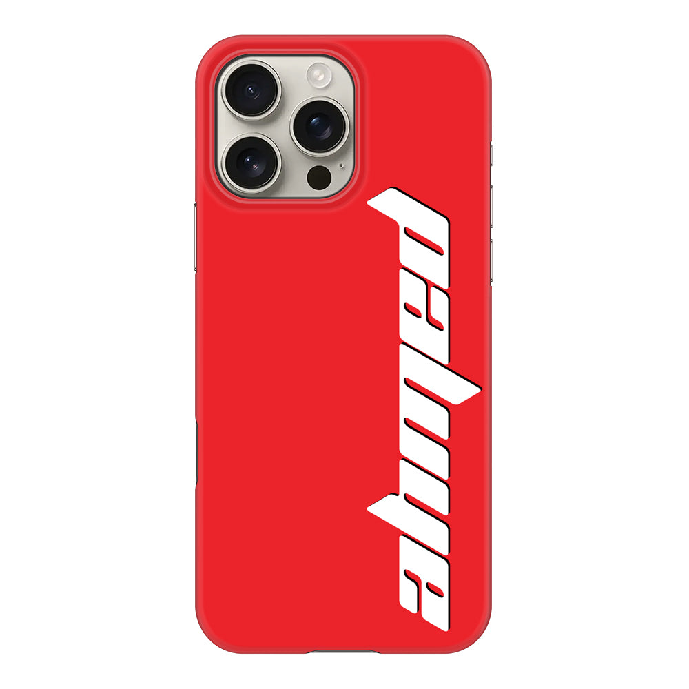 Apple iPhone 16 Pro Max / Snap MagSafe Custom Text, Vertical Name Phone Case - Stylizedd.com