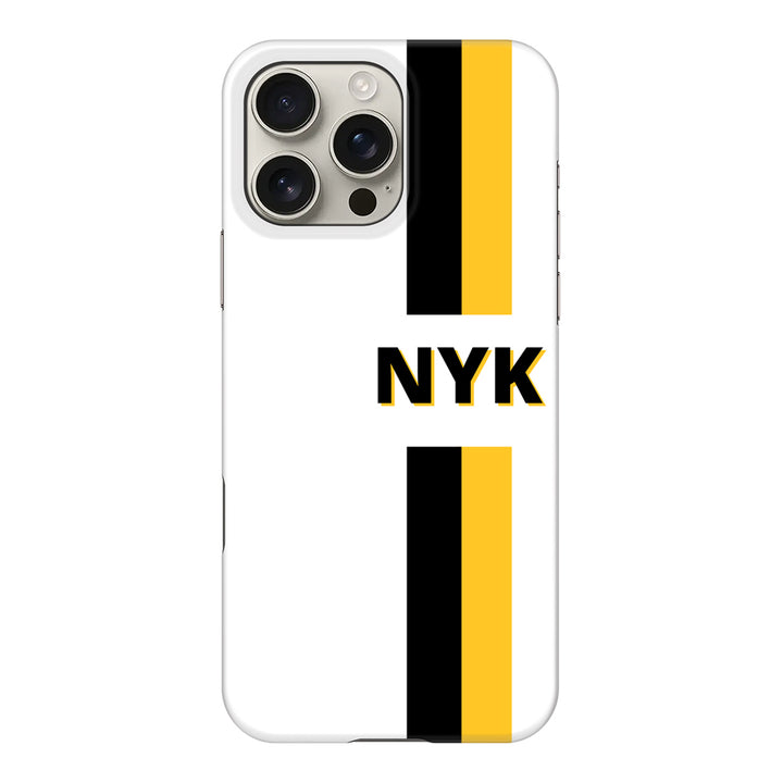Apple iPhone 16 Pro Max / Snap MagSafe Custom Striped Monogram Phone Case - Stylizedd.com