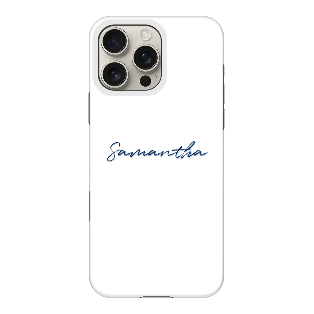 Apple iPhone 16 Pro Max / Snap MagSafe Custom Text, My Name Phone Case - Stylizedd.com
