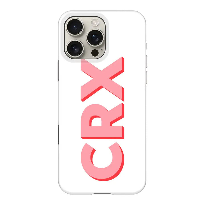 Apple iPhone 16 Pro Max / Snap MagSafe Personalized Monogram Initial 3D Shadow Text Phone Case - Stylizedd.com