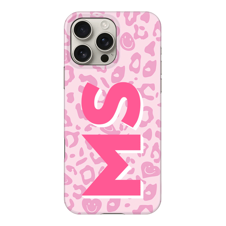 Apple iPhone 16 Pro Max / Snap Classic Custom Monogram Initial 3D Shadow Text Seamless Pattern, Phone Case - Stylizedd.com