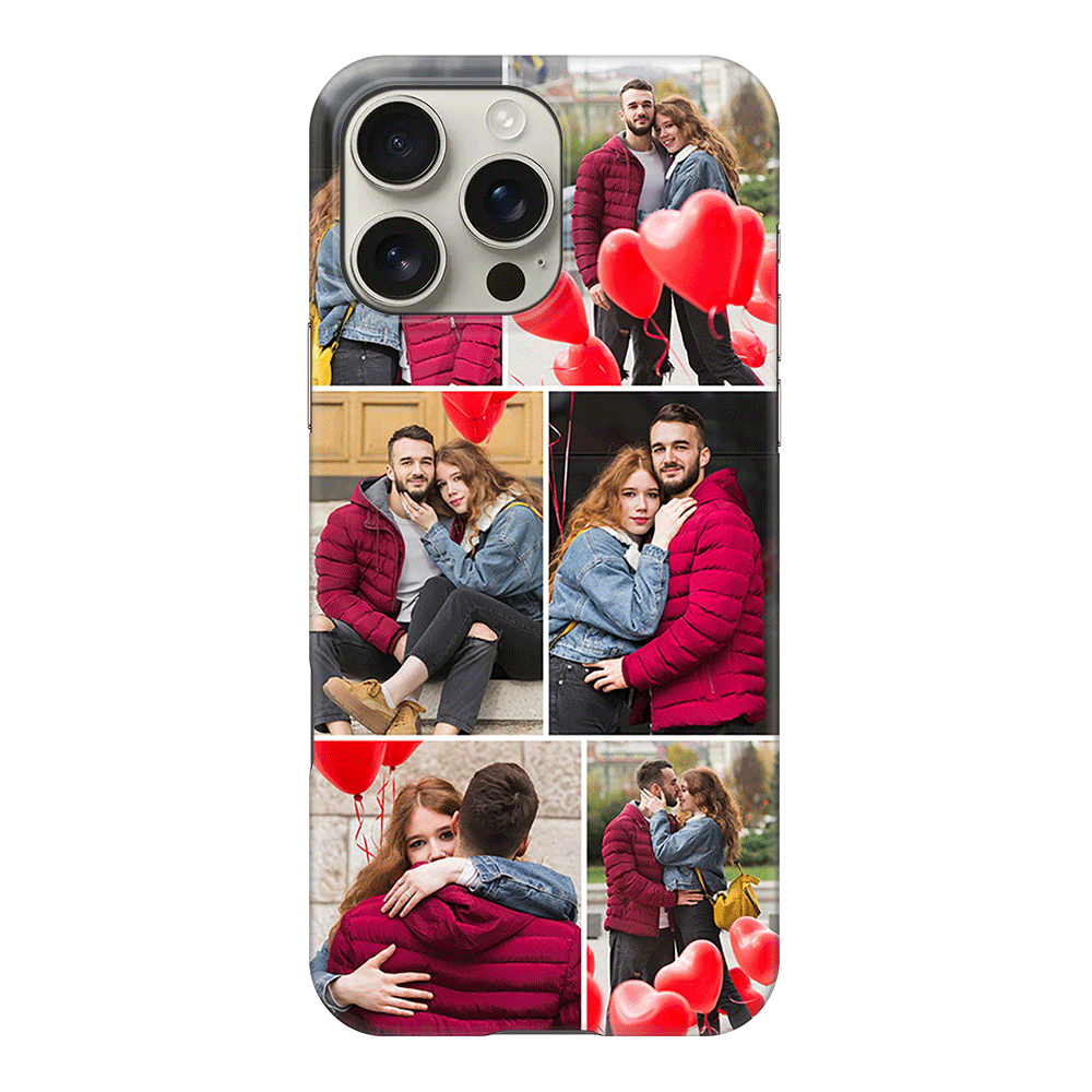 Apple iPhone 16 Pro Max / Snap MagSafe Personalised Valentine Photo Collage Grid, Phone Case - Stylizedd.com
