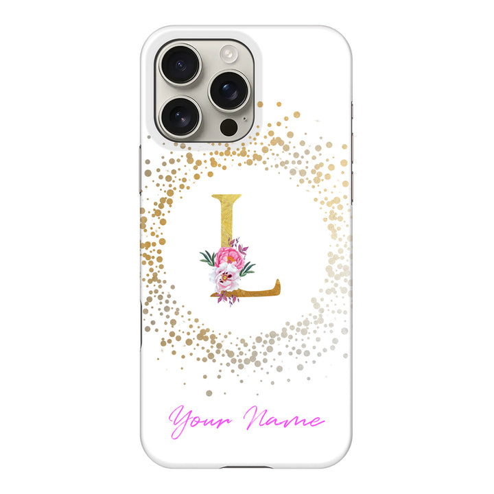 Apple iPhone 16 Pro Max / Snap MagSafe Floral Initial Phone Case - Stylizedd.com