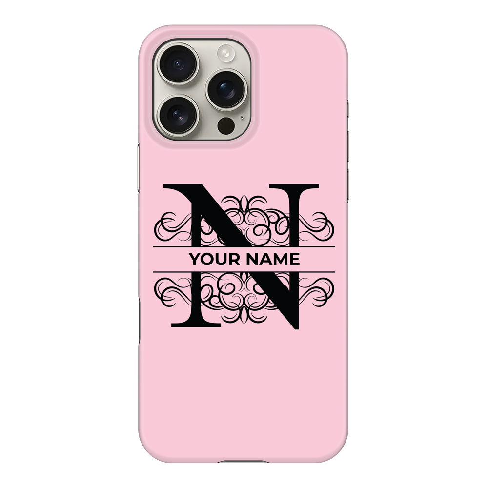 Apple iPhone 16 Pro Max / Snap MagSafe Split Floral Initial Phone Case - Stylizedd.com
