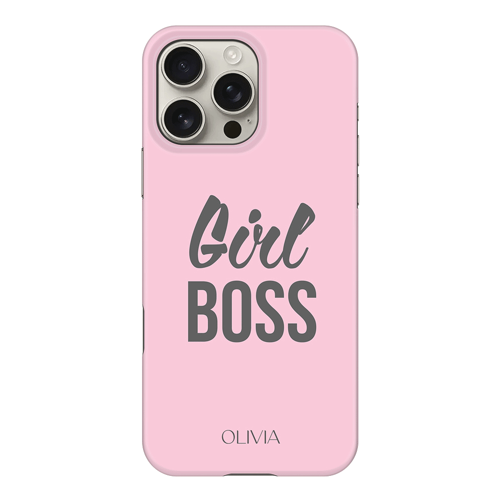 Apple iPhone 16 Pro Max / Snap MagSafe Personalized Name Girl Boss, Phone Case - Stylizedd.com