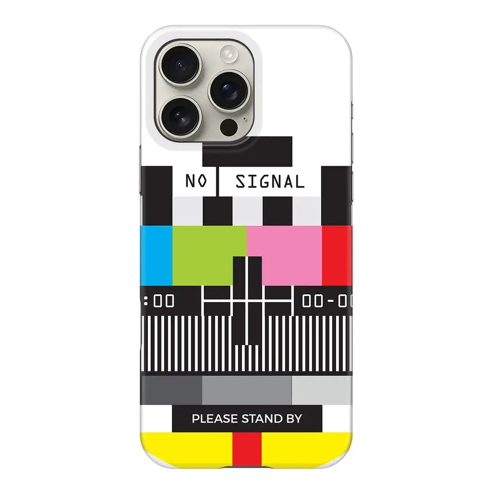 Apple iPhone 16 Pro Max / Snap MagSafe Personalized Text Retro No Signal TV Channel, Phone Case - Stylizedd.com
