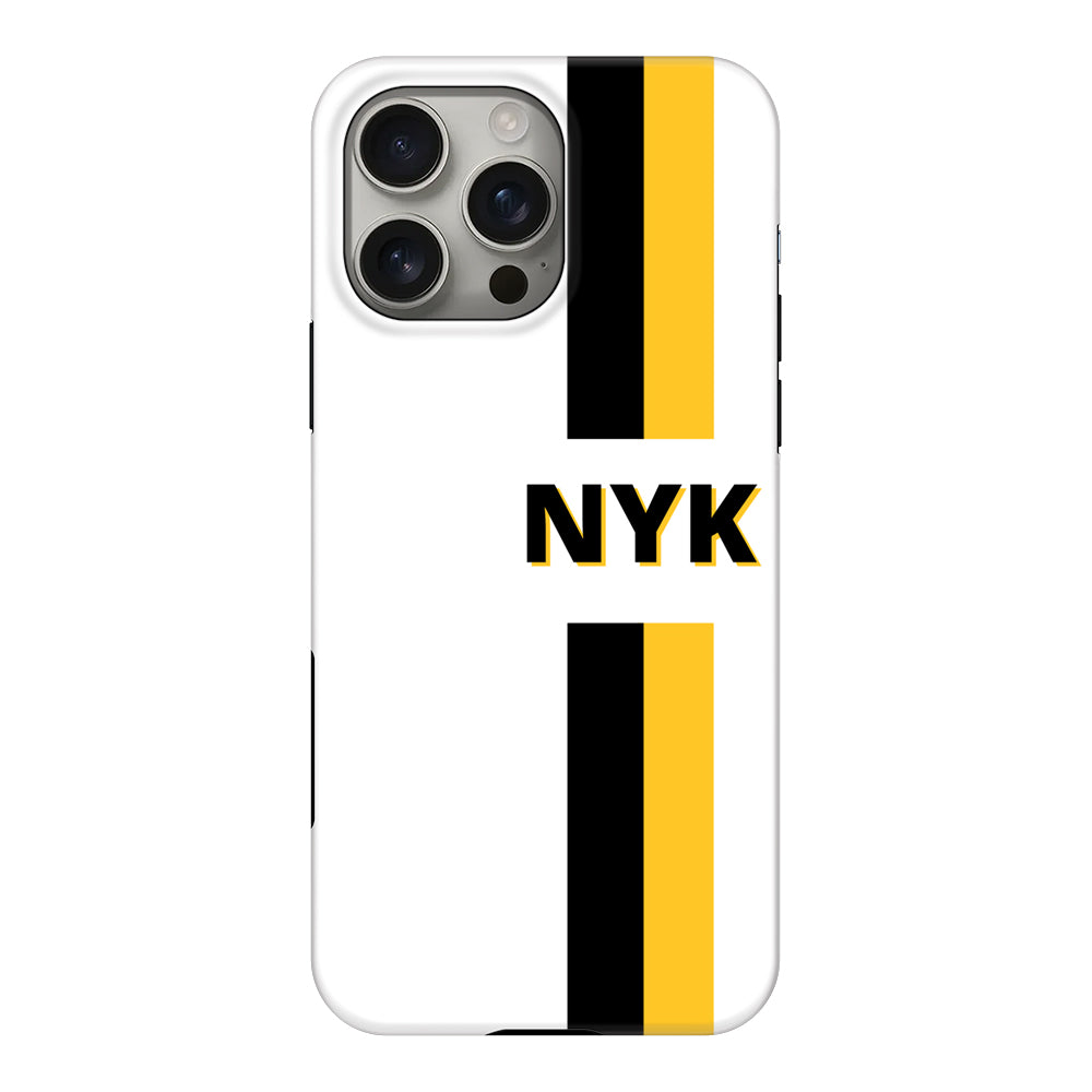 Apple iPhone 16 Pro Max / Tough MagSafe Custom Striped Monogram Phone Case - Stylizedd.com