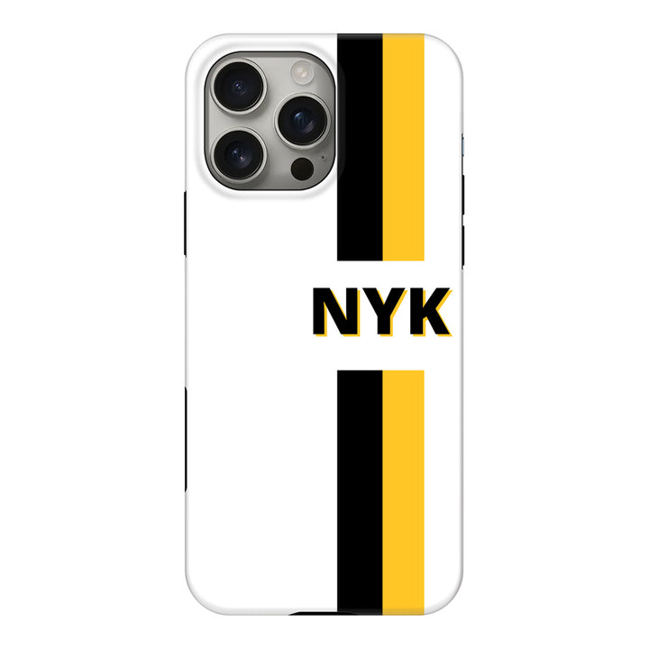 Apple iPhone 16 Pro Max / Tough MagSafe Custom Striped Monogram Phone Case - Stylizedd.com