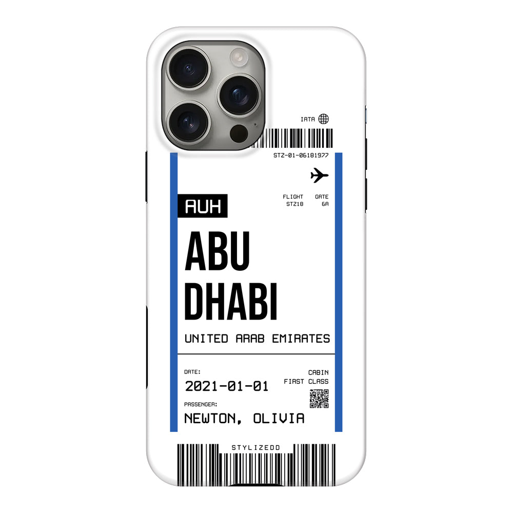 Apple iPhone 16 Pro Max / Tough MagSafe Custom Flight Boarding Pass Ticket Phone Case - Stylizedd.com