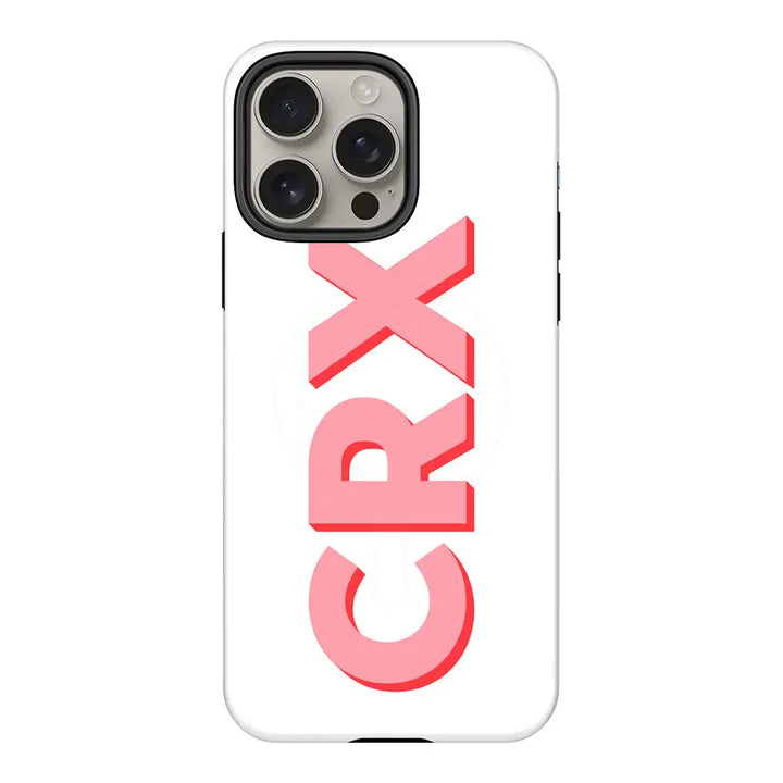 Apple iPhone 16 Pro Max / Tough MagSafe Personalized Monogram Initial 3D Shadow Text Phone Case - Stylizedd.com