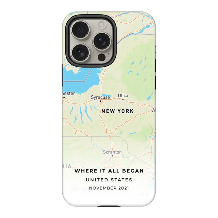 Apple iPhone 16 Pro Max / Tough Pro Personalized map, Phone Case - Stylizedd.com