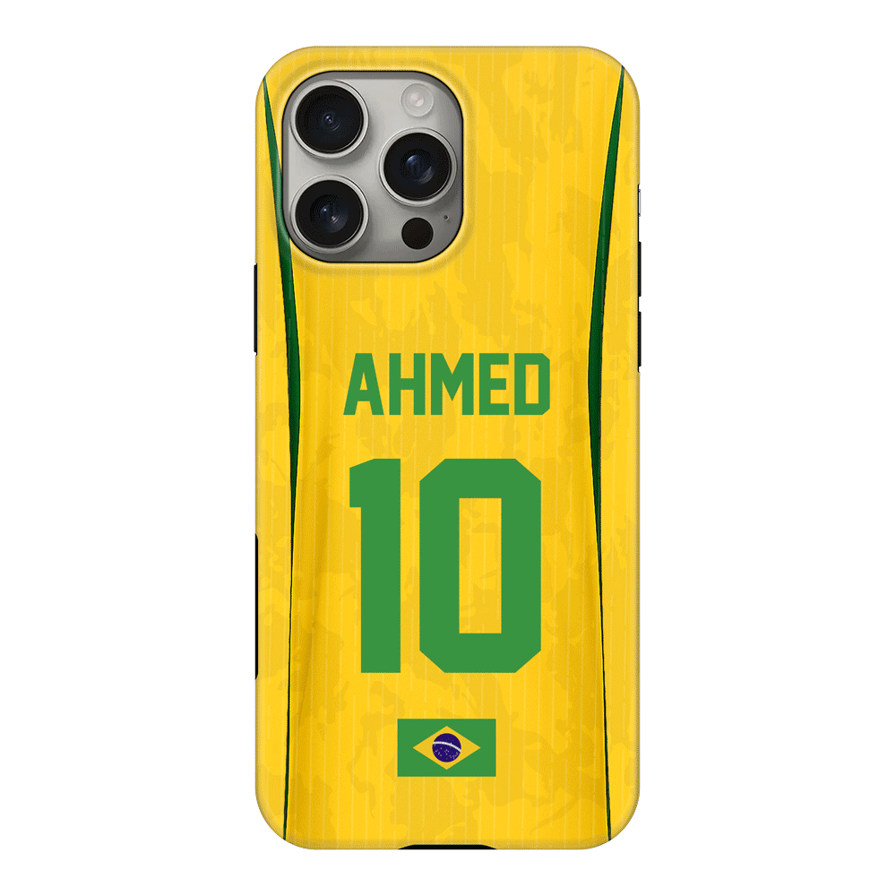 Apple iPhone 16 Pro Max / Tough MagSafe Personalized Football Jersey Phone Case Custom Name & Number - Stylizedd.com