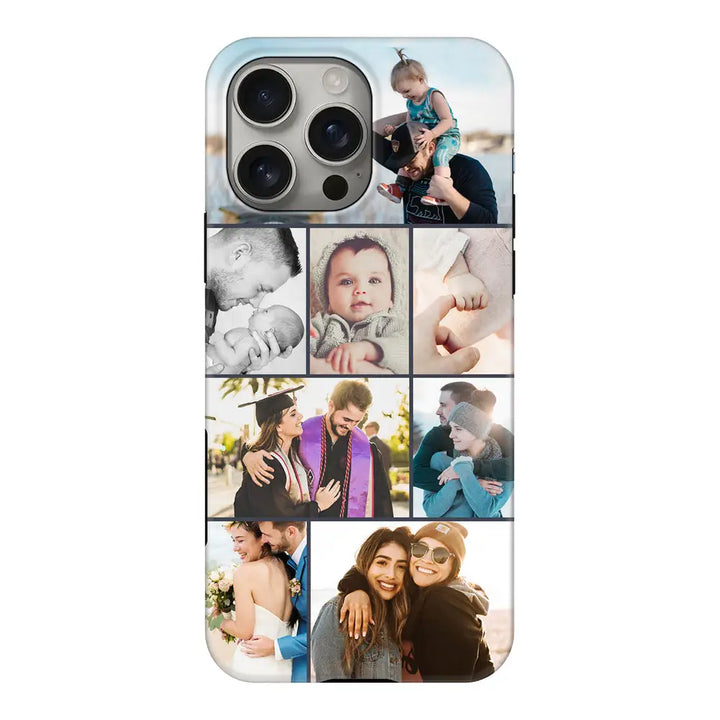 Personalised Photo Collage Grid Phone Case - Apple iPhone 16 Pro Max / Tough MagSafe - Stylizedd