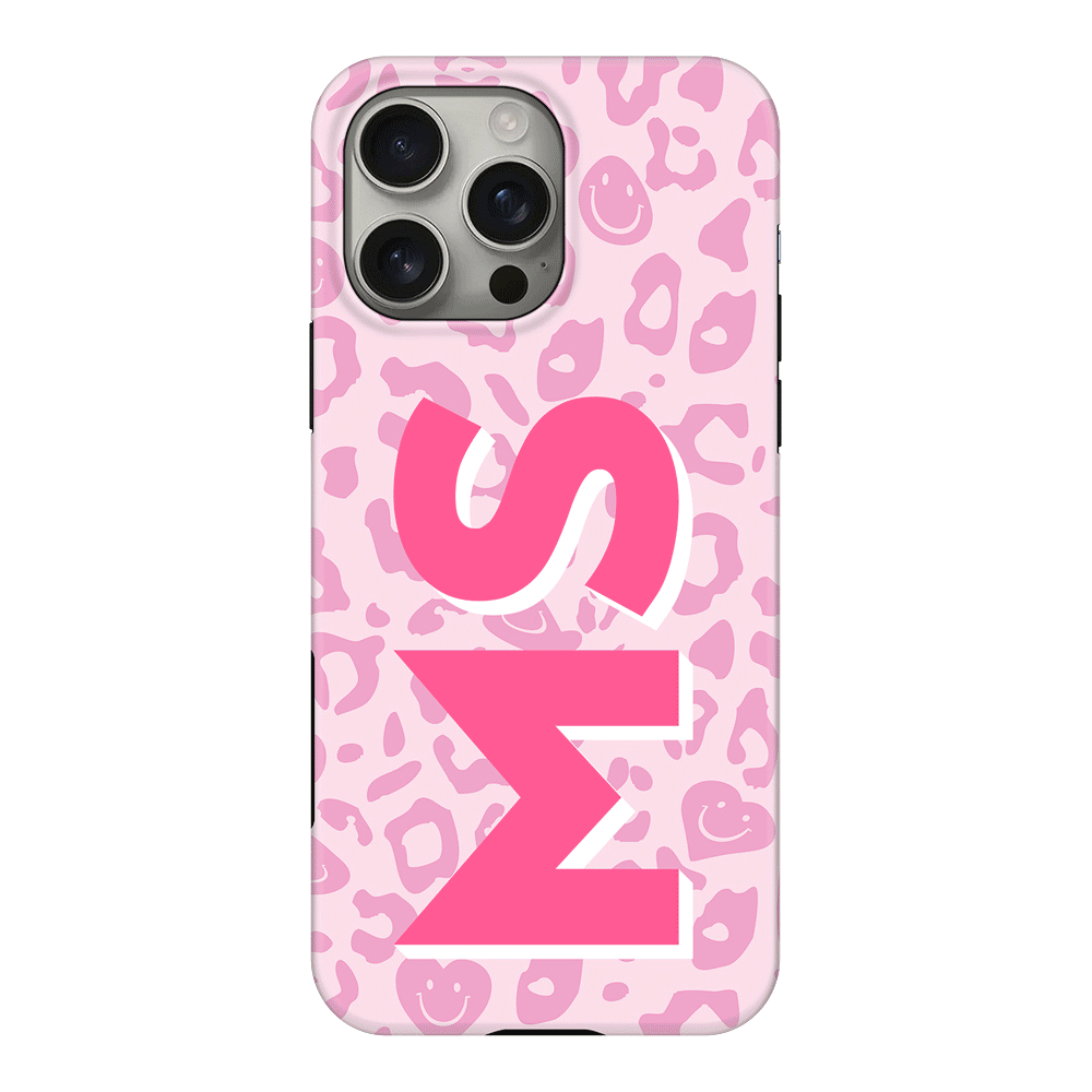 Apple iPhone 16 Pro Max / Tough MagSafe Custom Monogram Initial 3D Shadow Text Seamless Pattern, Phone Case - Stylizedd.com