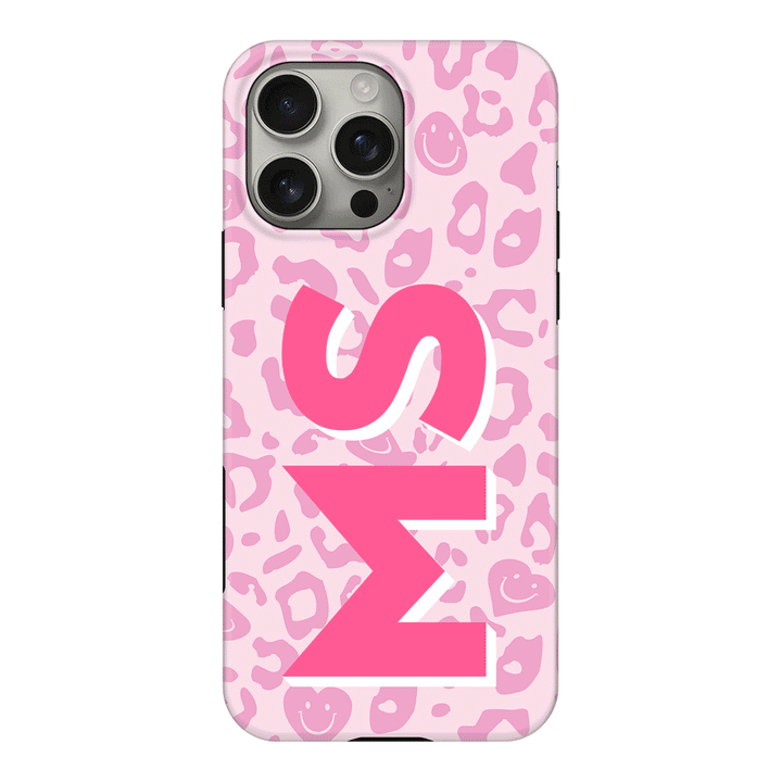 Apple iPhone 16 Pro Max / Tough MagSafe Custom Monogram Initial 3D Shadow Text Seamless Pattern, Phone Case - Stylizedd.com