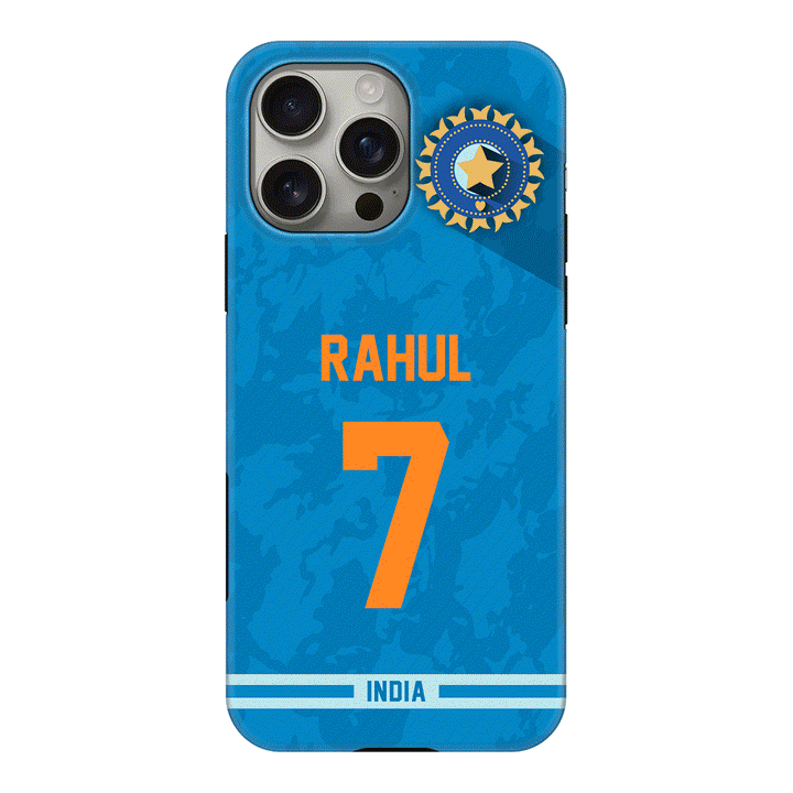 Apple iPhone 16 Pro Max / Tough MagSafe Personalized Cricket Jersey Phone Case Custom Name & Number - Stylizedd.com