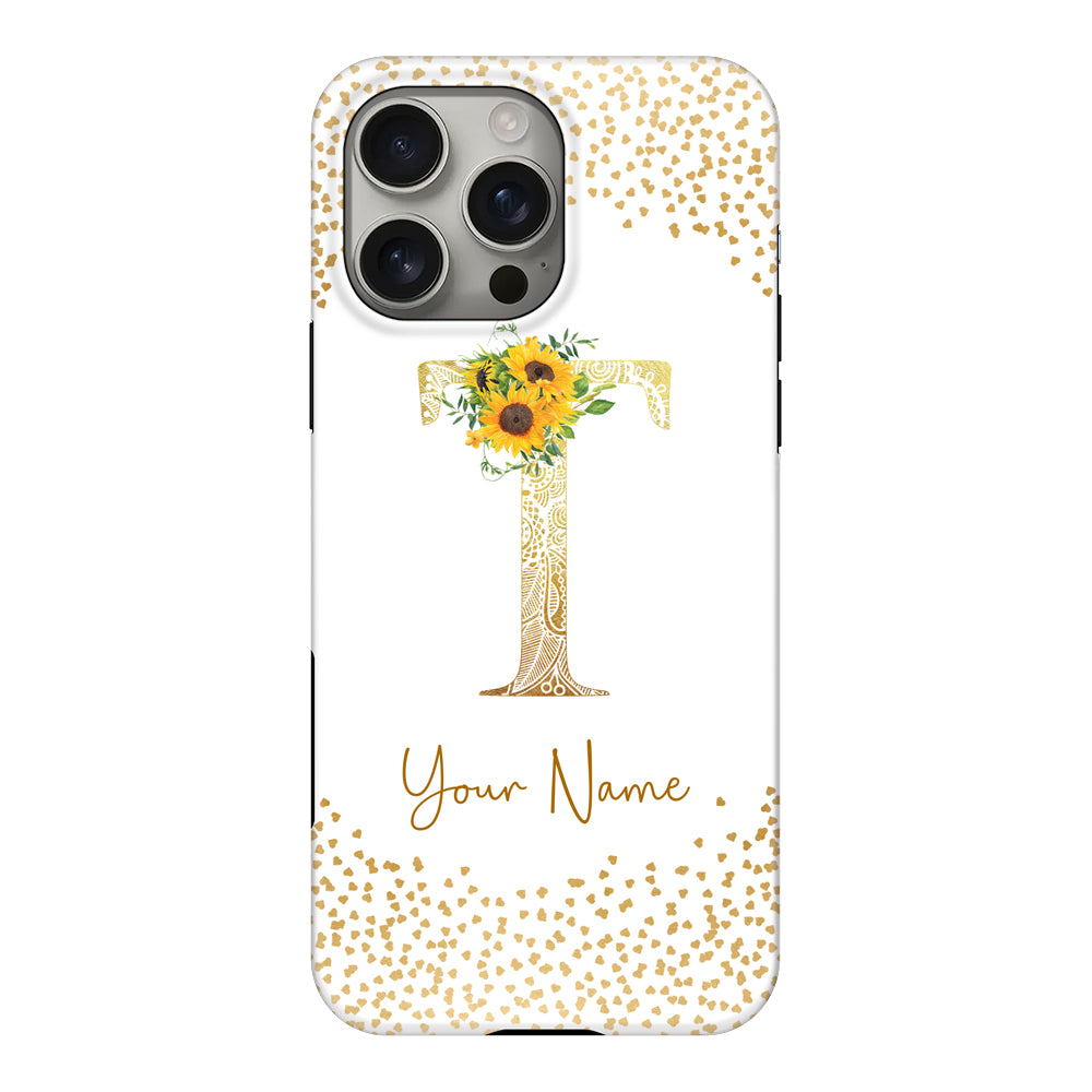 Apple iPhone 16 Pro Max / Tough MagSafe Floral Mandala Initial Phone Case - Stylizedd.com