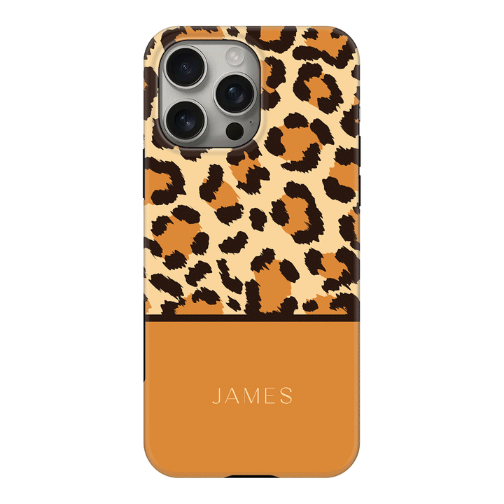 Apple iPhone 16 Pro Max / Tough MagSafe Personalized Text Animal Skin Pattern, Phone Case - Stylizedd.com