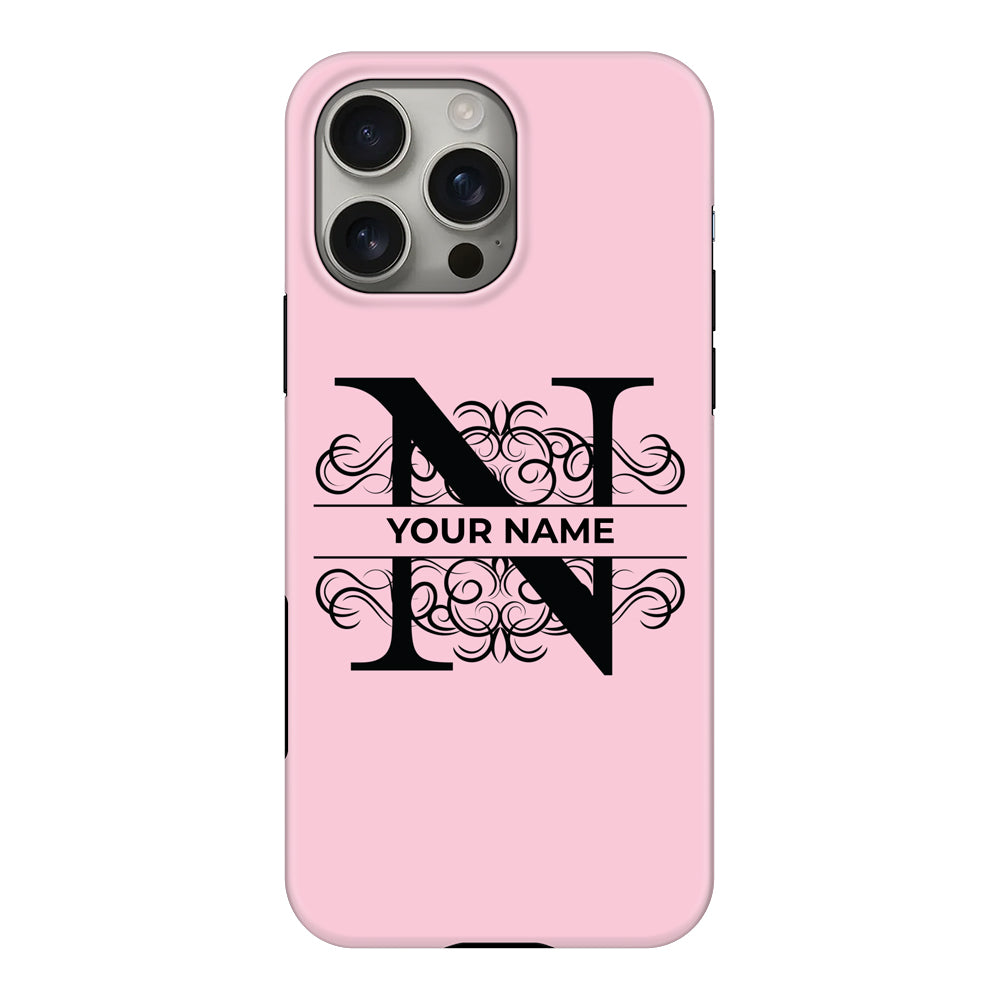 Apple iPhone 16 Pro Max / Tough MagSafe Split Floral Initial Phone Case - Stylizedd.com