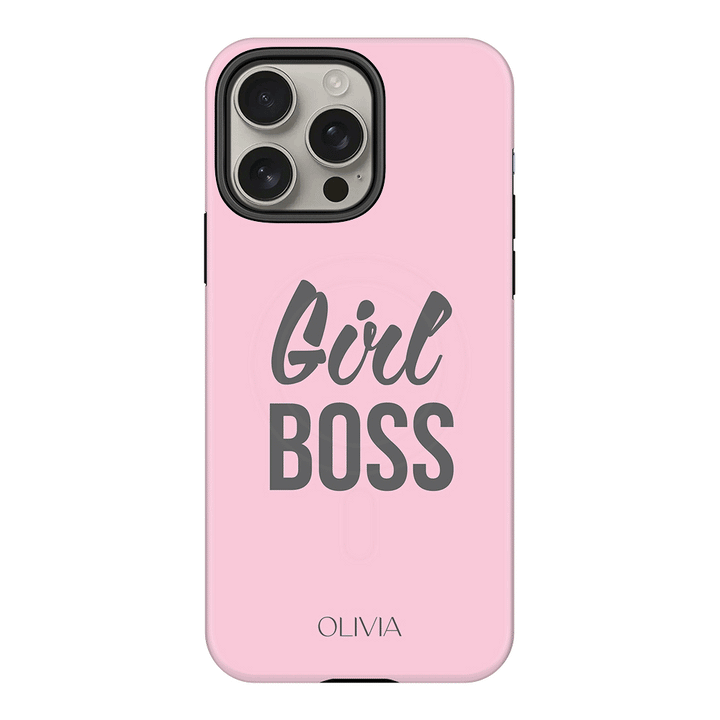 Apple iPhone 16 Pro Max / Tough MagSafe Personalized Name Girl Boss, Phone Case - Stylizedd.com