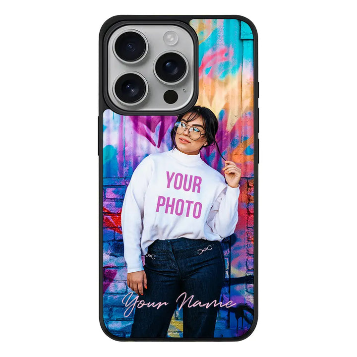 Apple iPhone 16 Pro / Rugged Black Custom Photo, My Style Phone Case - Stylizedd.com