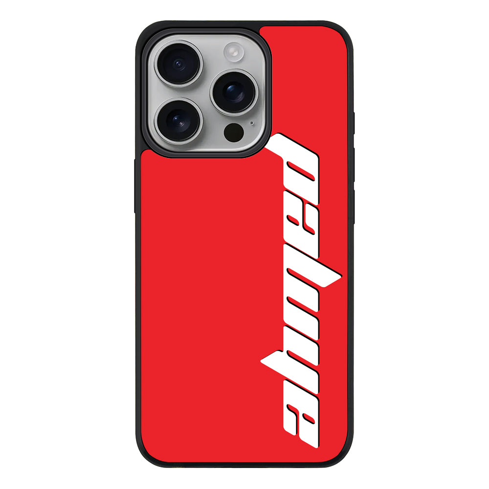 Apple iPhone 16 Pro / Rugged MagSafe Custom Text, Vertical Name Phone Case - Stylizedd.com