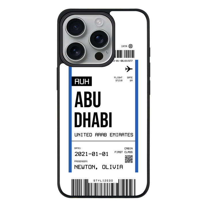 Apple iPhone 16 Pro / Rugged MagSafe Custom Flight Boarding Pass Ticket Phone Case - Stylizedd.com