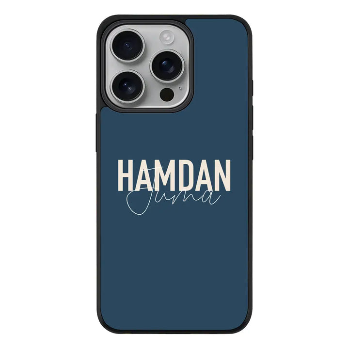 Apple iPhone 16 Pro / Rugged Black Personalized Name Horizontal, Phone Case - Stylizedd.com