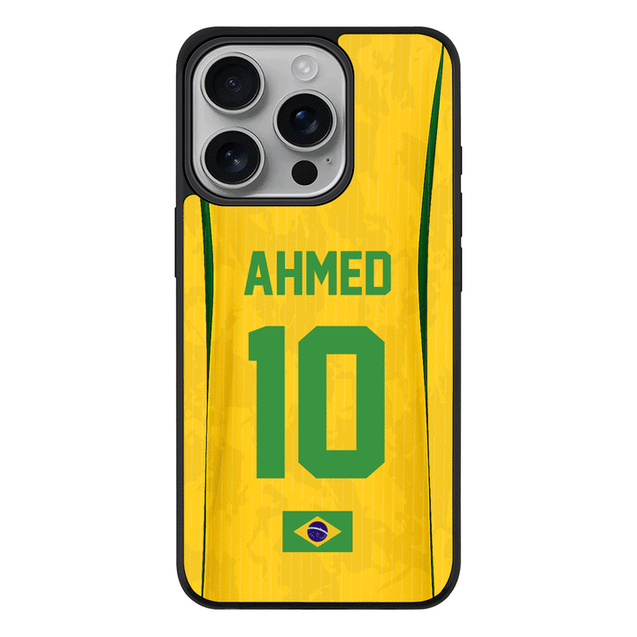 Apple iPhone 16 Pro / Rugged MagSafe Personalized Football Jersey Phone Case Custom Name & Number - Stylizedd.com