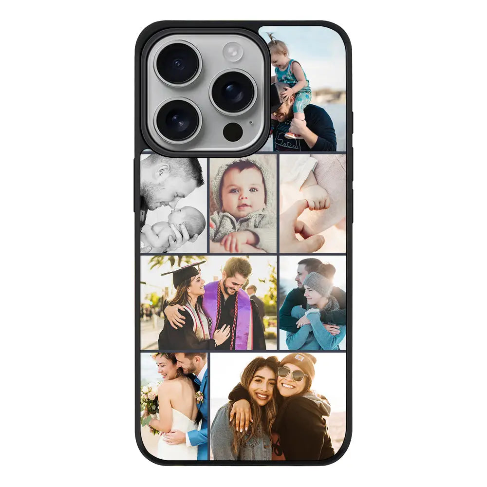 Apple iPhone 16 Pro / Rugged MagSafe Personalised Photo Collage Grid Phone Case - Stylizedd.com