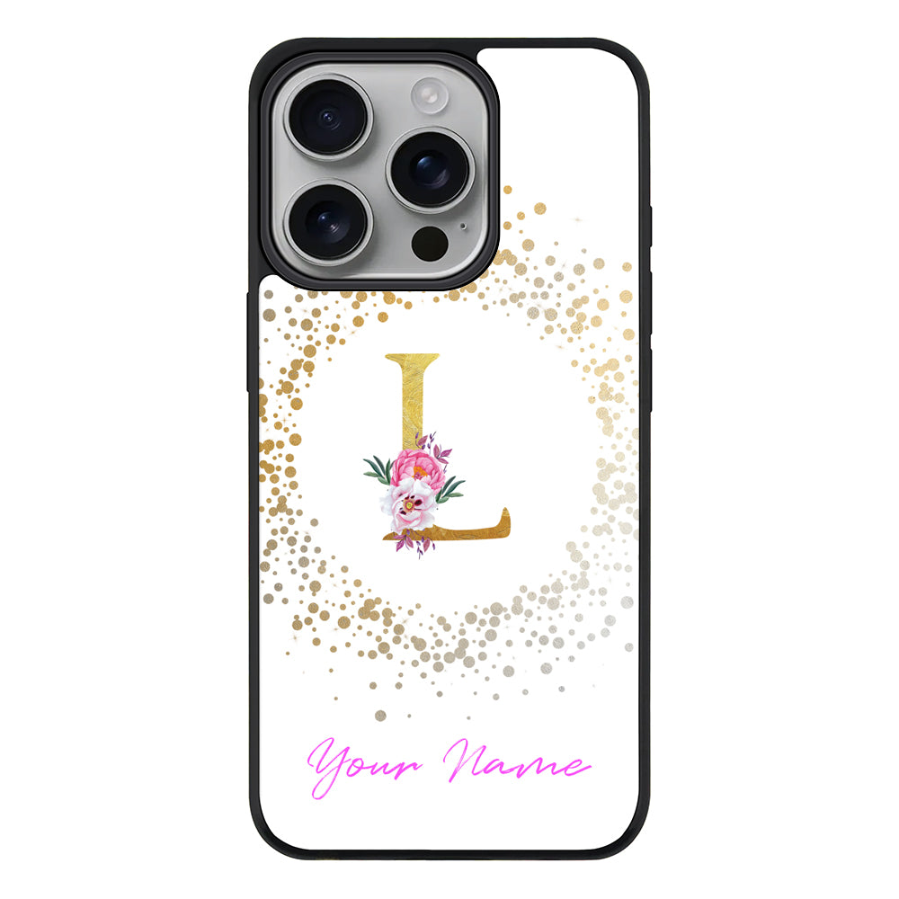 Apple iPhone 16 Pro / Rugged MagSafe Floral Initial Phone Case - Stylizedd.com