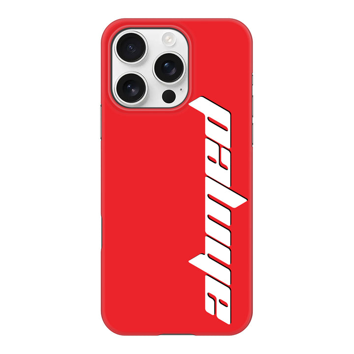 Apple iPhone 16 Pro / Snap MagSafe Custom Text, Vertical Name Phone Case - Stylizedd.com