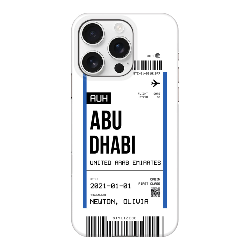 Apple iPhone 16 Pro / Snap MagSafe Custom Flight Boarding Pass Ticket Phone Case - Stylizedd.com
