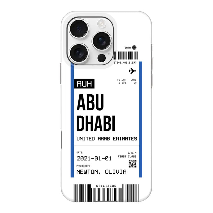 Apple iPhone 16 Pro / Snap Classic Custom Flight Boarding Pass Ticket Phone Case - Stylizedd.com