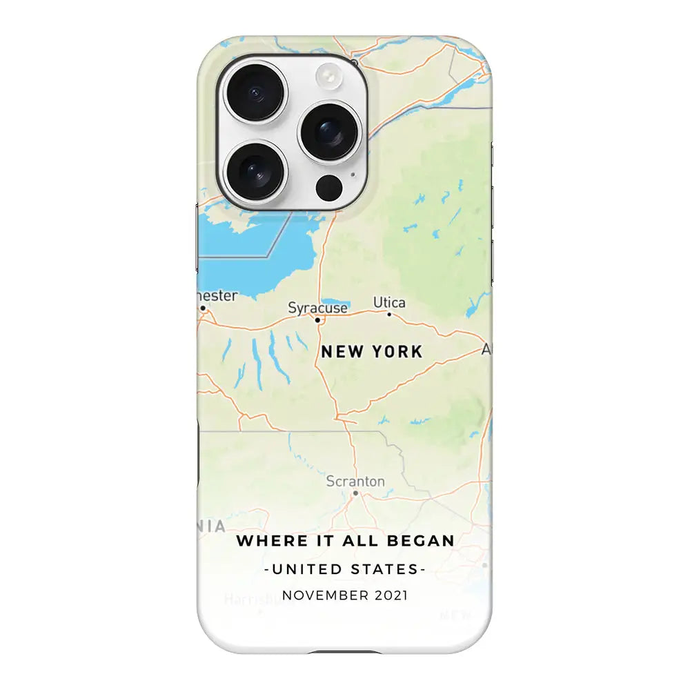 Apple iPhone 16 Pro / Snap Classic Personalized map, Phone Case - Stylizedd.com