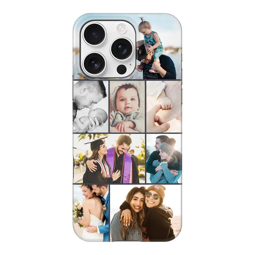 Apple iPhone 16 Pro / Snap MagSafe Personalised Photo Collage Grid Phone Case - Stylizedd.com