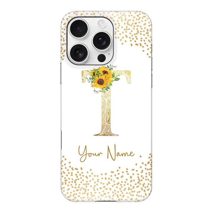 Apple iPhone 16 Pro / Snap Classic Floral Mandala Initial Phone Case - Stylizedd.com