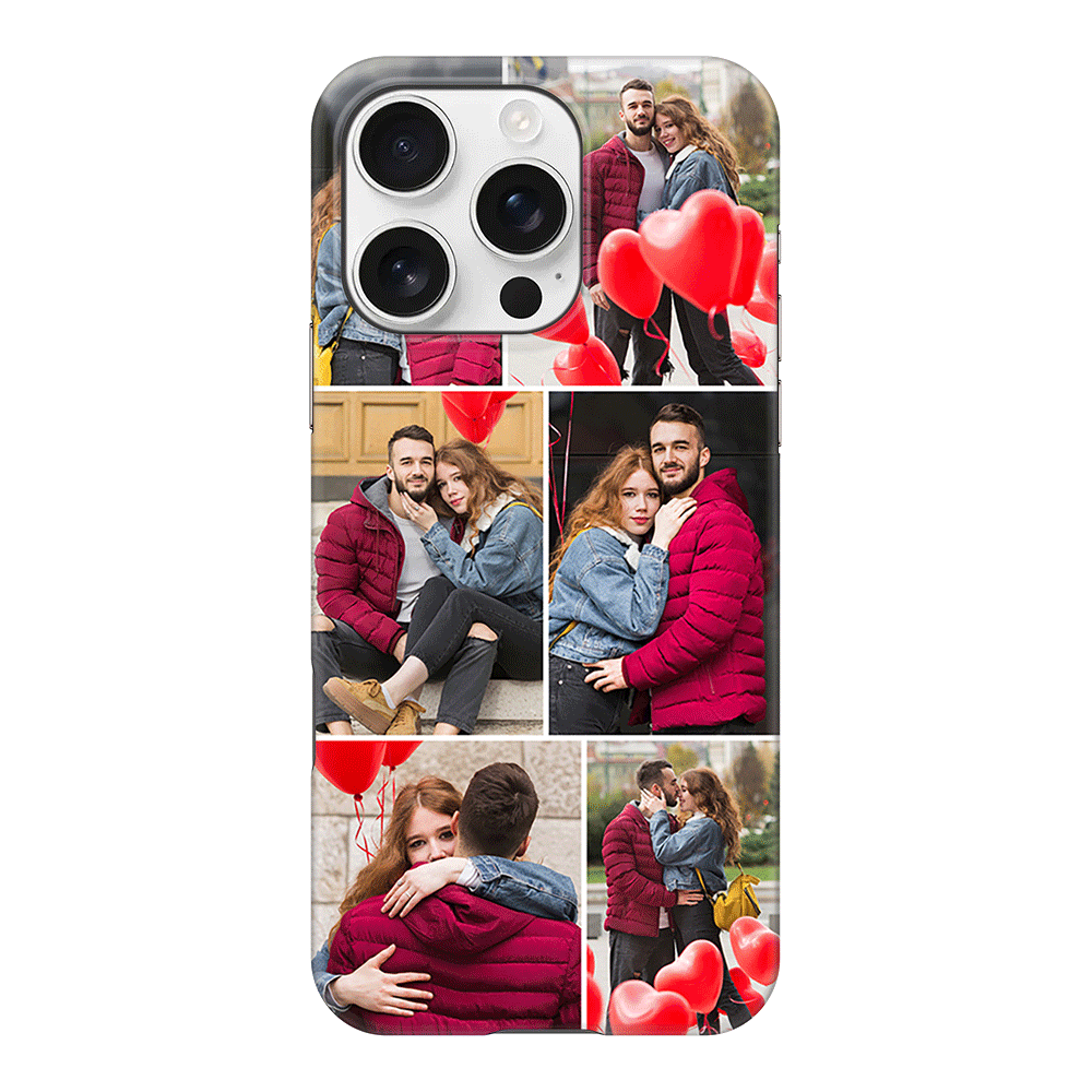 Apple iPhone 16 Pro / Snap MagSafe Personalised Valentine Photo Collage Grid, Phone Case - Stylizedd.com