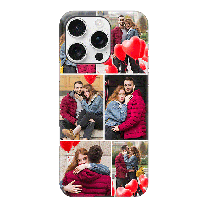 Apple iPhone 16 Pro / Snap MagSafe Personalised Valentine Photo Collage Grid, Phone Case - Stylizedd.com