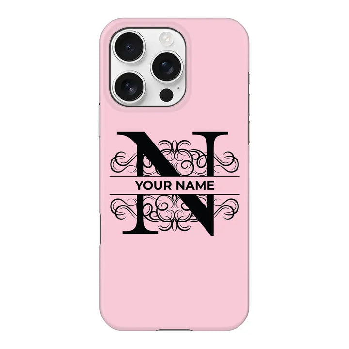 Apple iPhone 16 Pro / Snap Classic Split Floral Initial Phone Case - Stylizedd.com