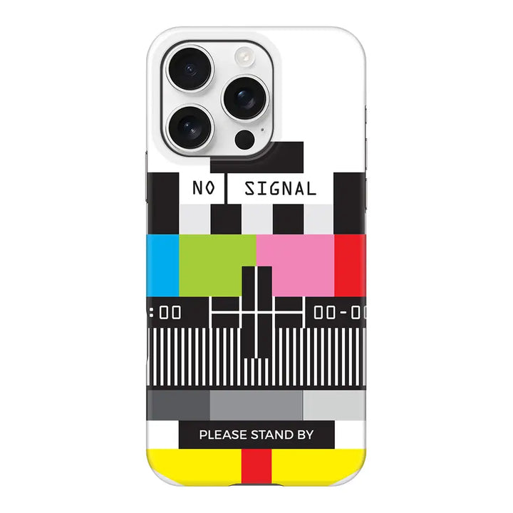 Apple iPhone 16 Pro / Snap MagSafe Personalized Text Retro No Signal TV Channel, Phone Case - Stylizedd.com
