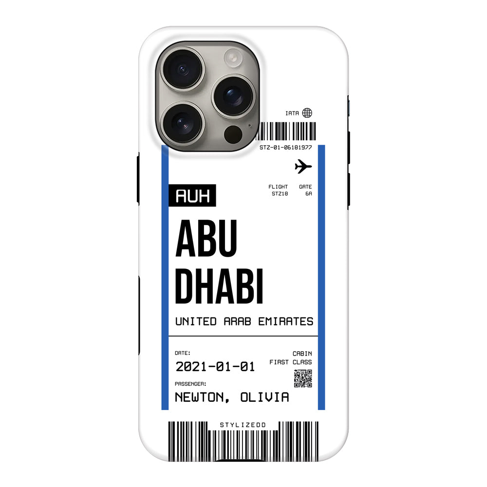 Apple iPhone 16 Pro / Tough MagSafe Custom Flight Boarding Pass Ticket Phone Case - Stylizedd.com