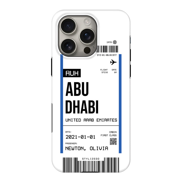 Apple iPhone 16 Pro / Tough MagSafe Custom Flight Boarding Pass Ticket Phone Case - Stylizedd.com