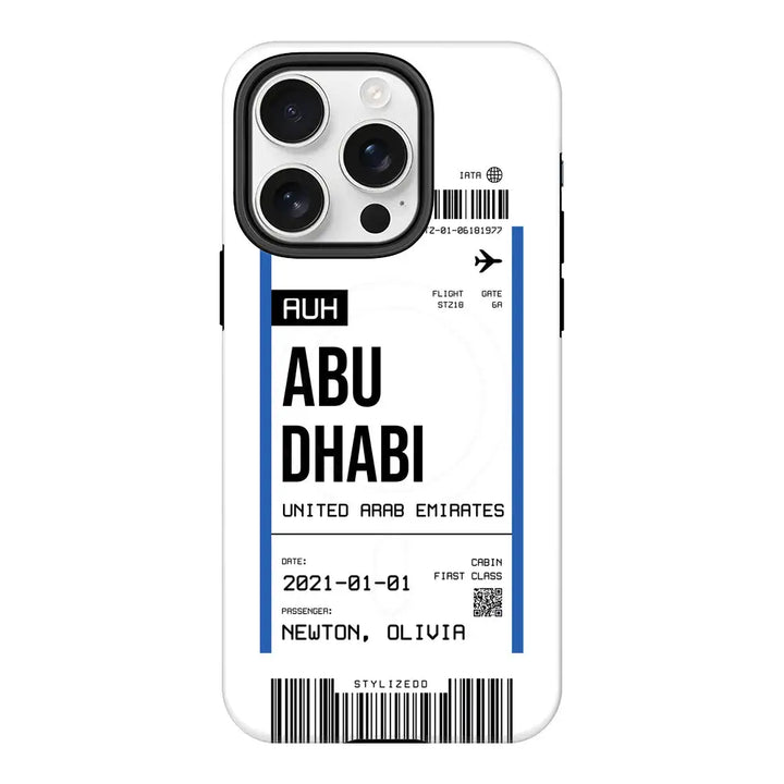 Apple iPhone 16 Pro / Tough MagSafe Custom Flight Boarding Pass Ticket Phone Case - Stylizedd.com