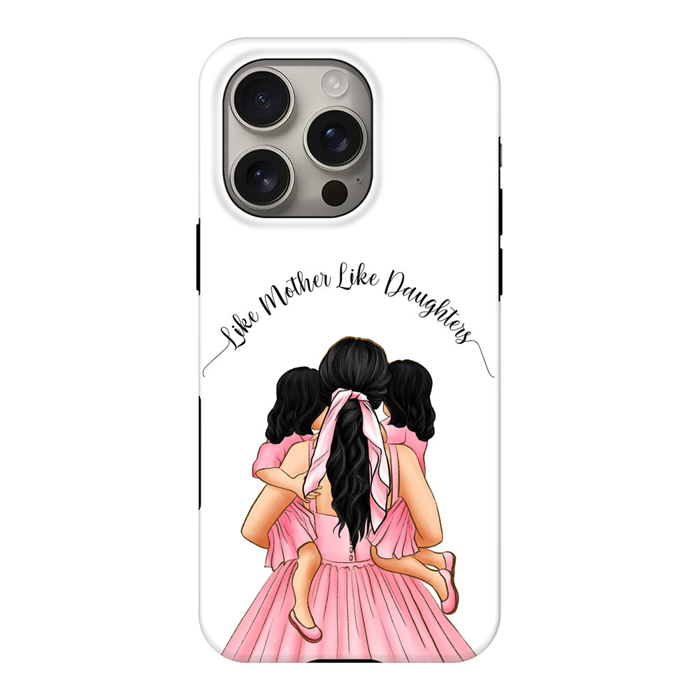 Apple iPhone 16 Pro / Tough MagSafe Mother 2 daughters Custom Clipart, Text Phone Case - Stylizedd.com